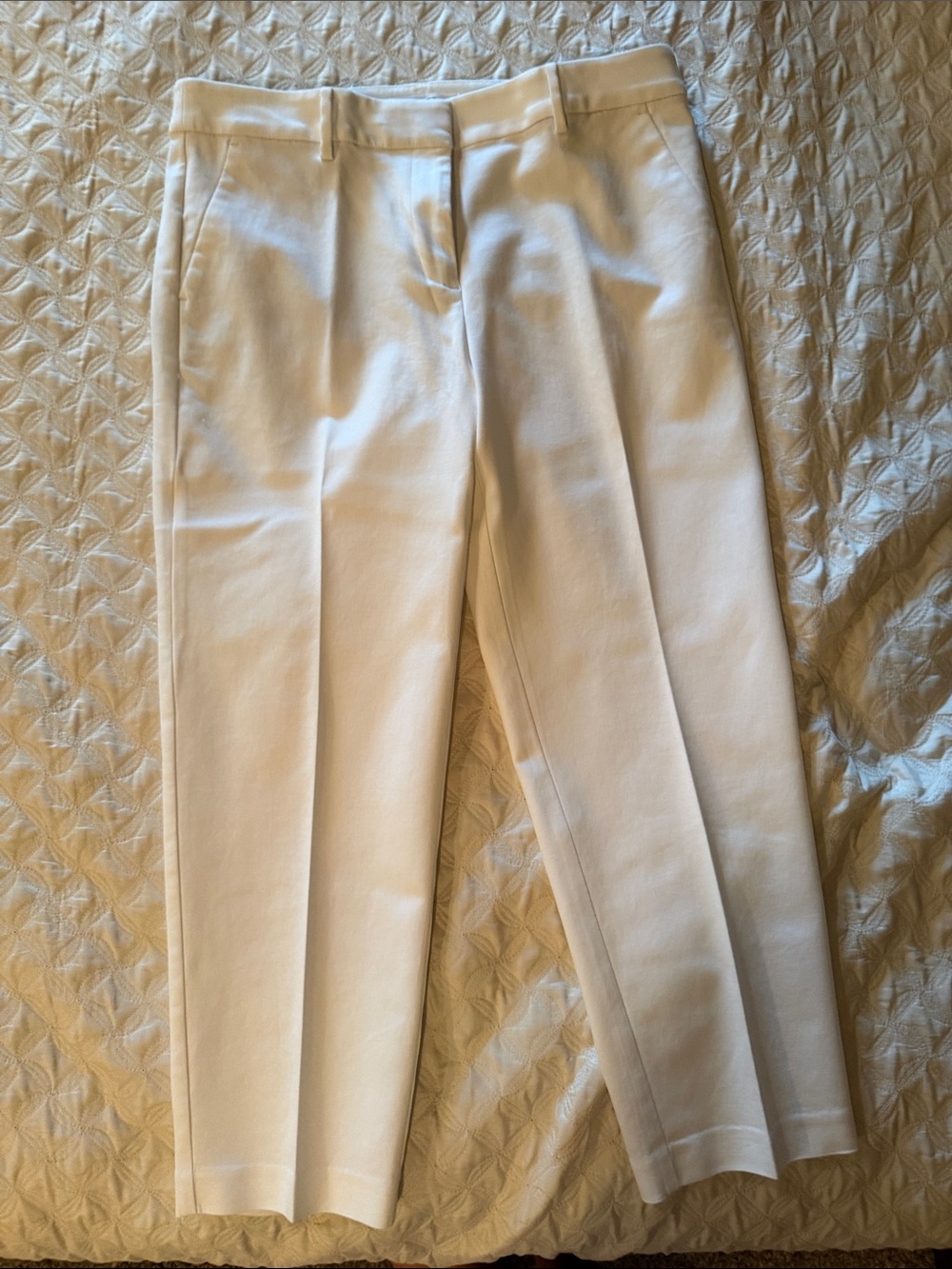 LOFT White Cropped Ankle Pants